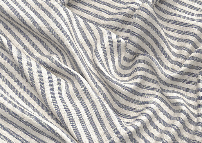 Emily Bond Oscar Stripe, Indigo - Roman Blind - Image 4